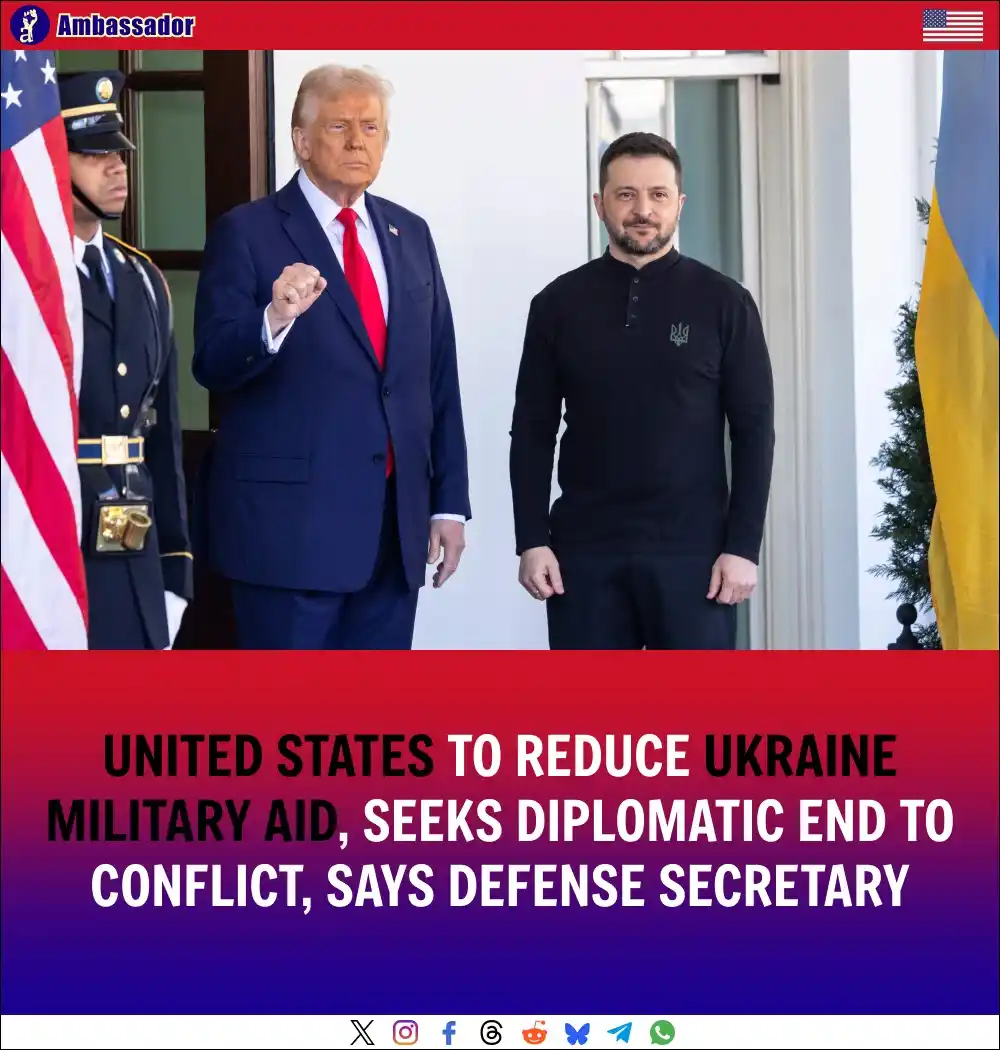 Image from Ambassador: US Defense Secretary Pete Hegseth confirmed military aid cuts for Ukra...