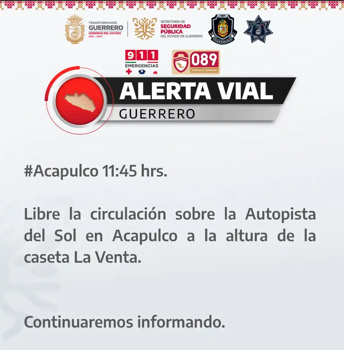Image from Secretaría de Seguridad Pública del Gobierno del Estado de Guerrrero: <a class="text-blue-500 hover:underline cursor-pointer" href="/hashtag...