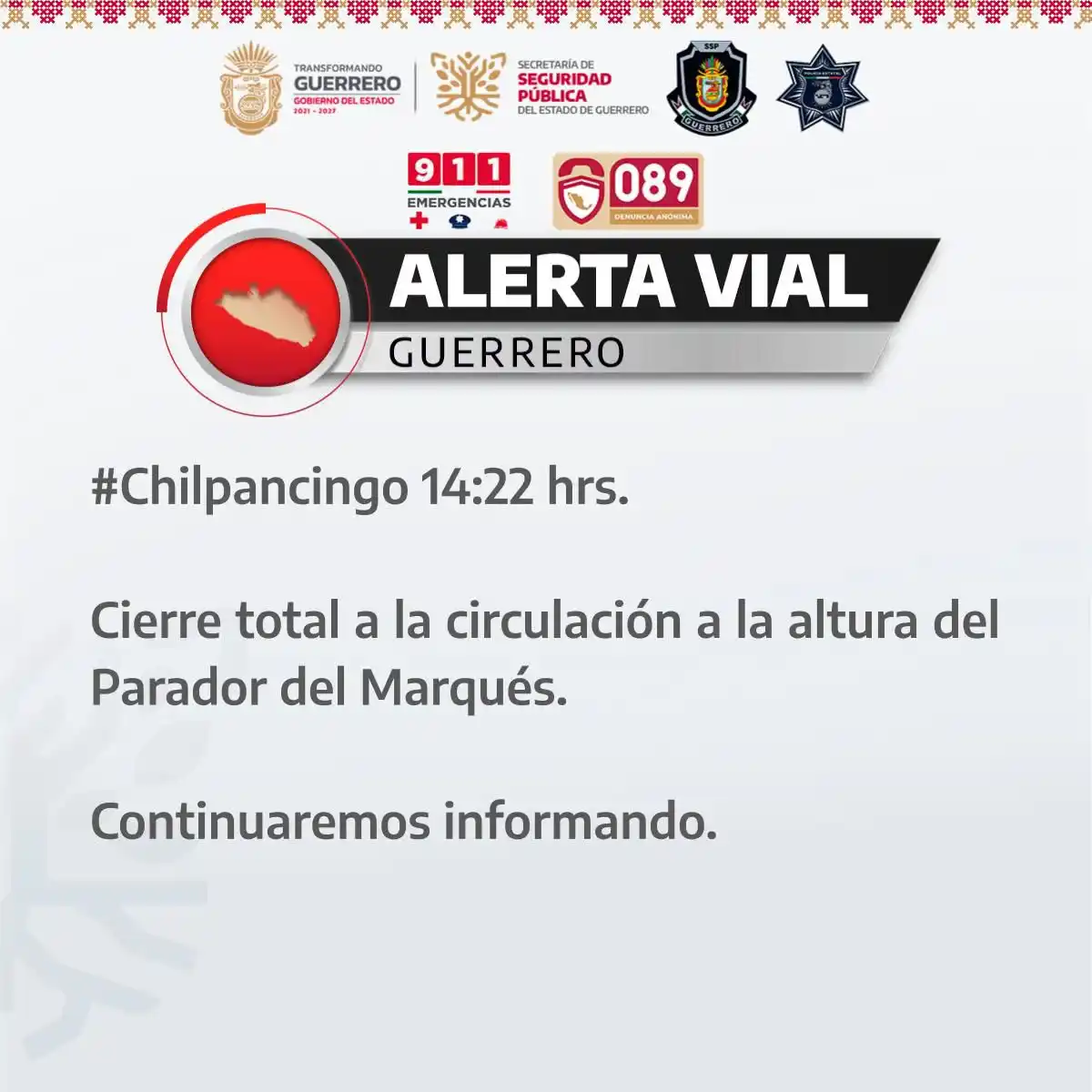 Image from Secretaría de Seguridad Pública del Gobierno del Estado de Guerrrero: <a class="text-blue-500 hover:underline cursor-pointer" href="/hashtag...