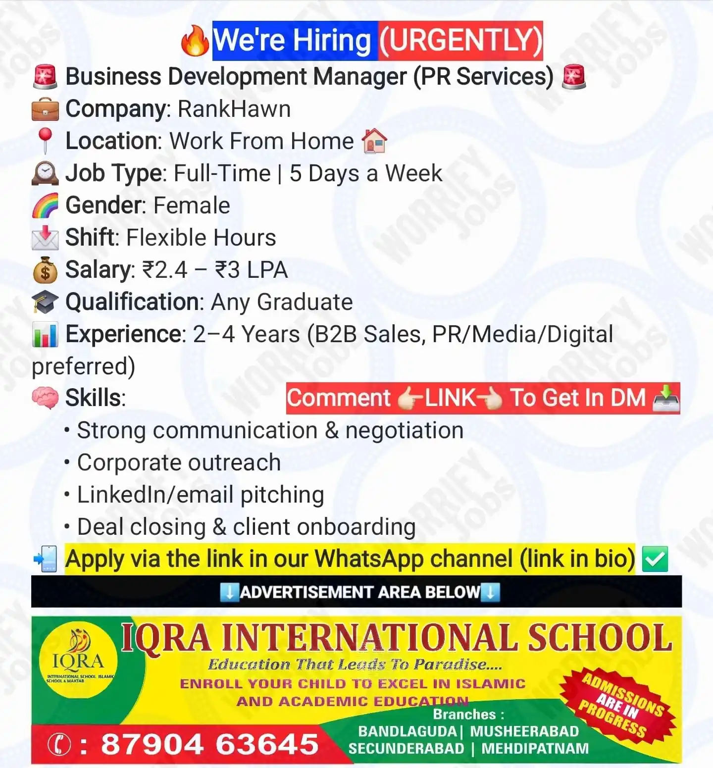 Image from WorrifyJobs™: *🔥Apply Now:🔥* https://unstop.com/jobs/business-development-manager-...