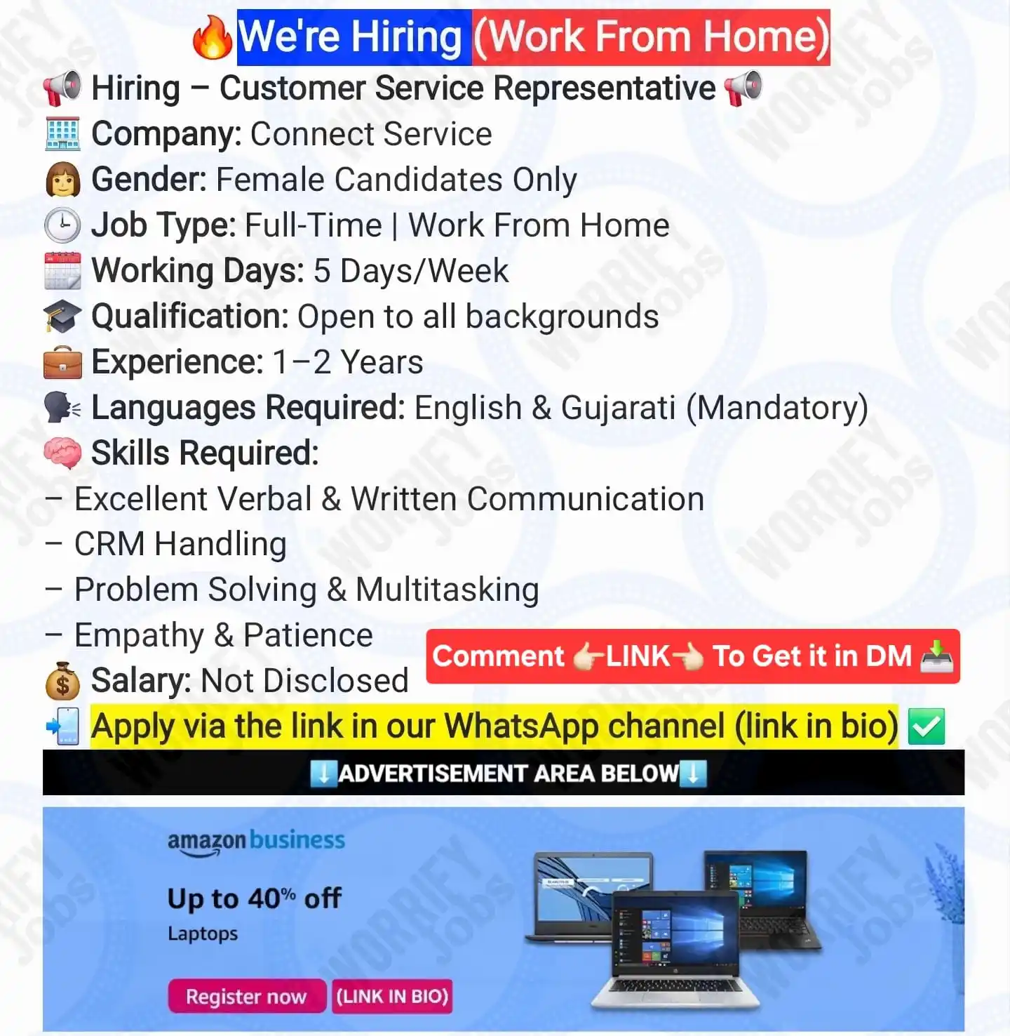 Image from WorrifyJobs™: *🔥Apply Now:🔥* https://unstop.com/jobs/customer-service-representati...