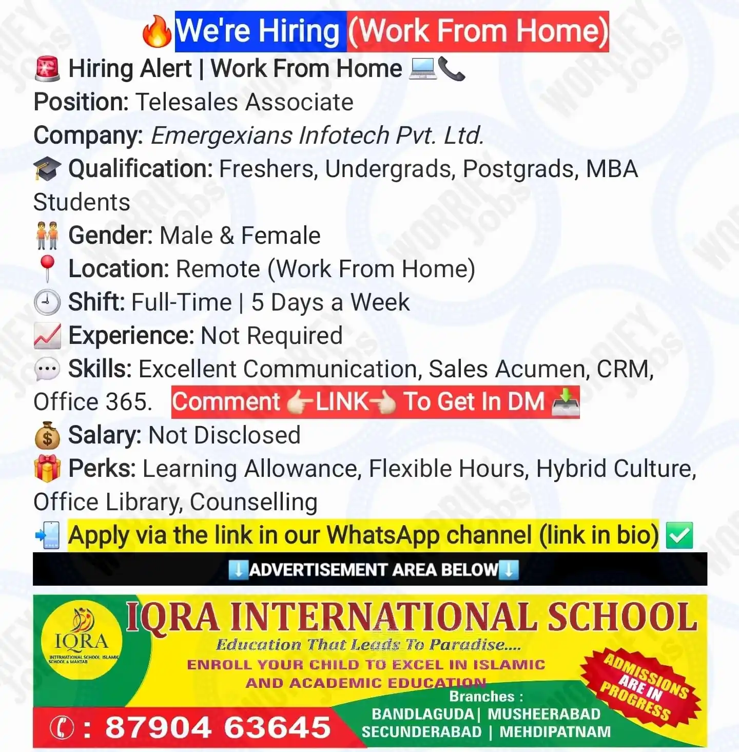 Image from WorrifyJobs™: *🔥Apply Now:🔥* https://unstop.com/jobs/telesales-associate-emergexia...