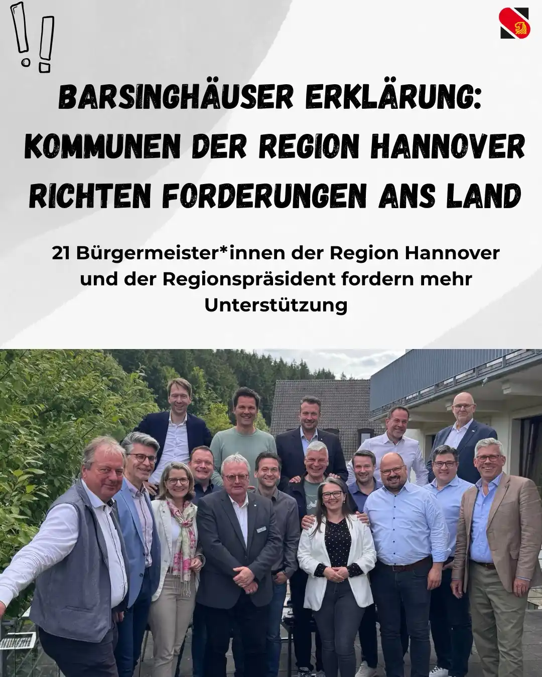 Image from Stadt Sehnde: 📣 Barsinghäuser Erklärung: Kommunen fordern klare Rückendeckung! 21 B...