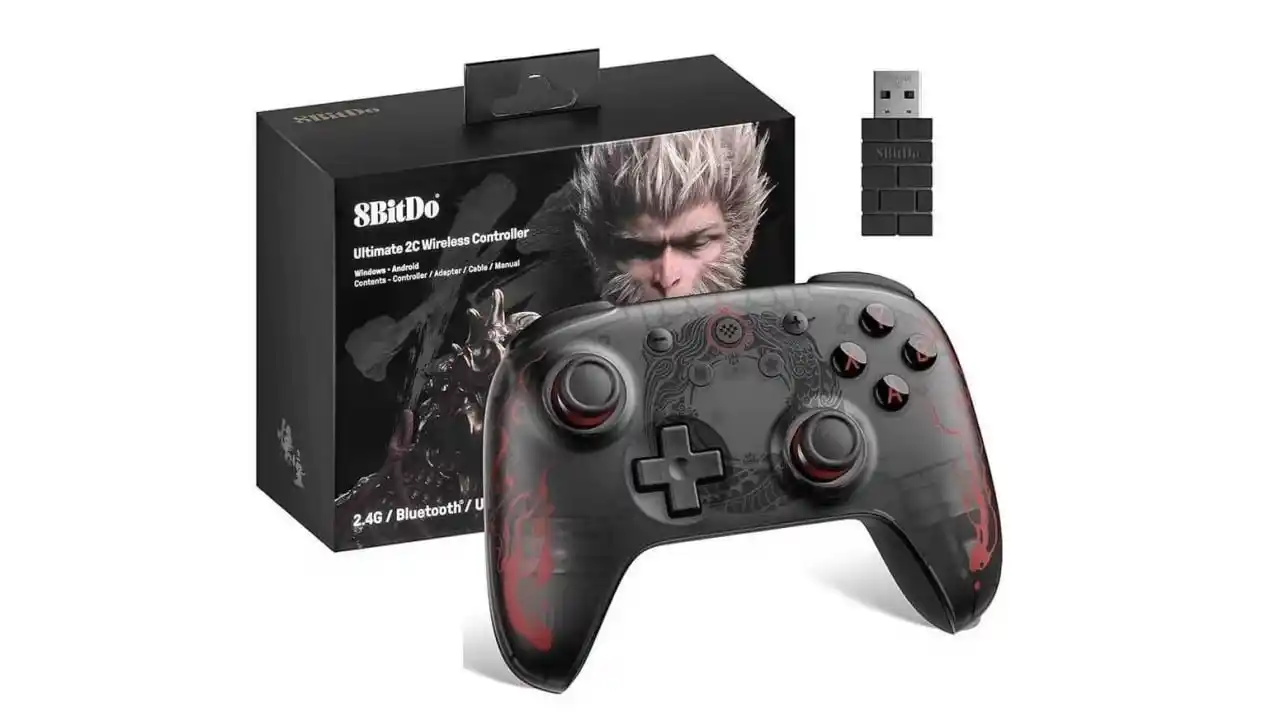Image from InfoBR Promoções: 🔥 Controle 8BitDo Ultimate 2C Hall Effect, Black Myth: Wukong 🔺 Com...