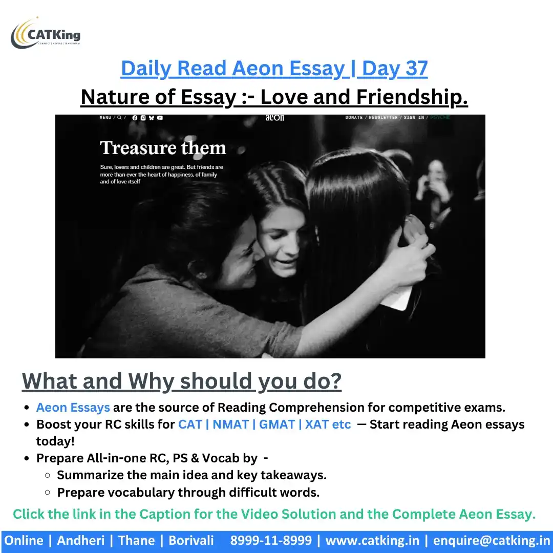 Image from MBA CATKing Family: *Daily Read Aeon Article | Day 37* *Check out for Essay's Explanati...