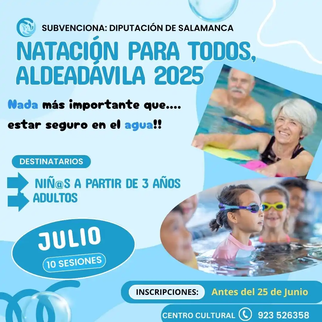Image from Aldeadávila De La Ribera: 🟢 DEPORTE: ¿Quieres que tu hijo aprenda a nadar o perfeccionar tus do...