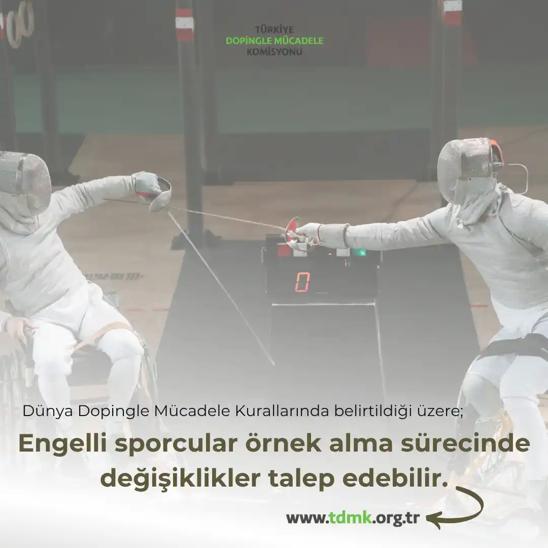 Image from Türkiye Dopingle Mücadele Komisyonu: Engelli sporcular, doping kontrol sürecinde ihtiyaç duydukları durumla...