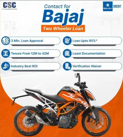 Image from CSC LOAN BAZAR - HEAD OFFICE: 📢 गुड न्यूज़! Bajaj Auto Credit Two Wheeler Loan अब CSC Loan Bazar Por...