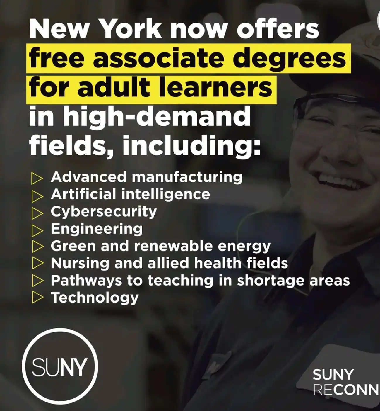 Image from NYC JOBS: Get into growing fields like healthcare, advanced manufacturing, cyber...
