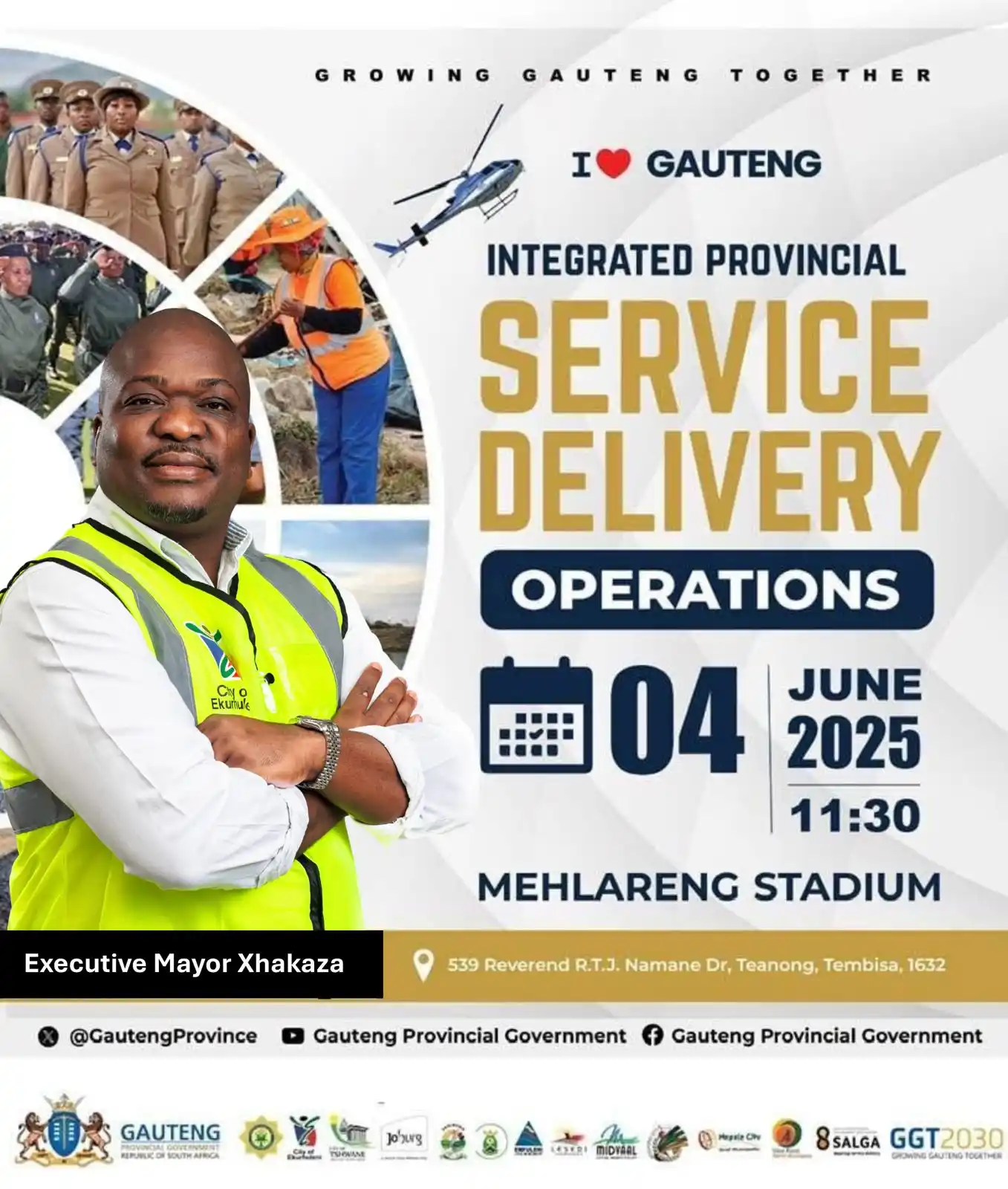 Image from City of Ekurhuleni: 📍*HAPPENING IN THEMBISA!!!* – 4 June 2025  The Executive Mayor of Eku...