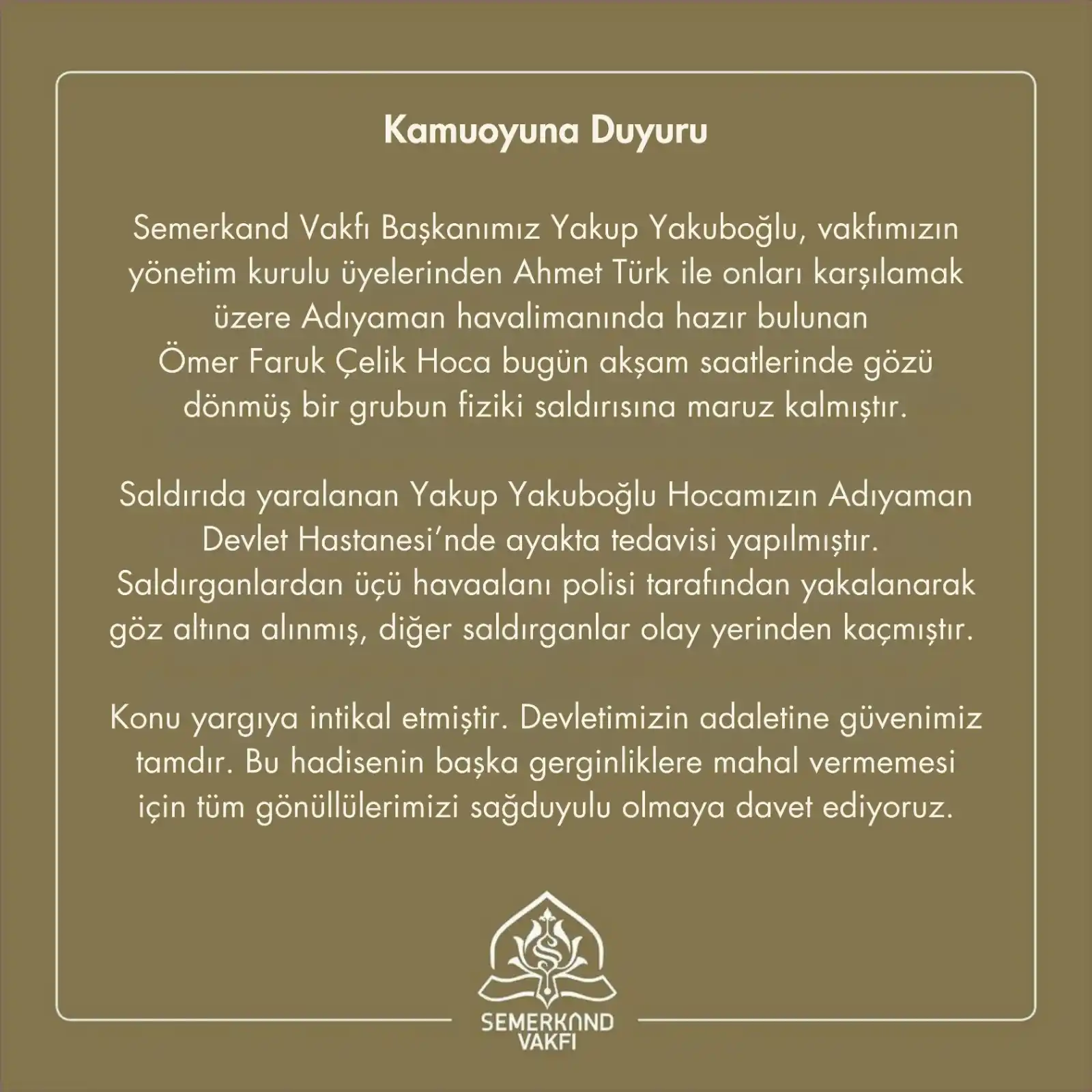 Semerkand Vakfı post