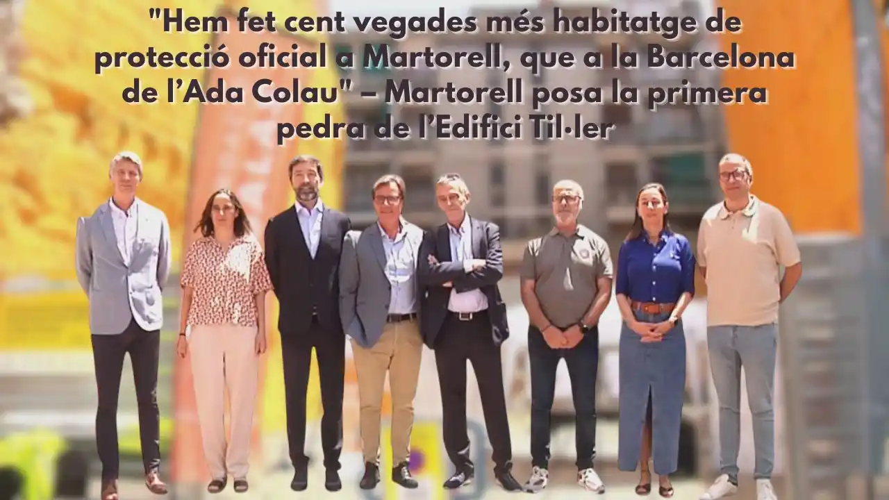 Image from Martorell TV: *MARTORELL TV INFORMA* *HABITATGE* "Hem fet cent vegades més habitatge...