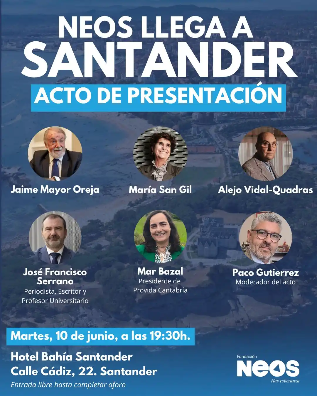 Image from NEOS España: 📢 NEOS llega a Santander | Acto de presentación Con Jaime Mayor Orej...