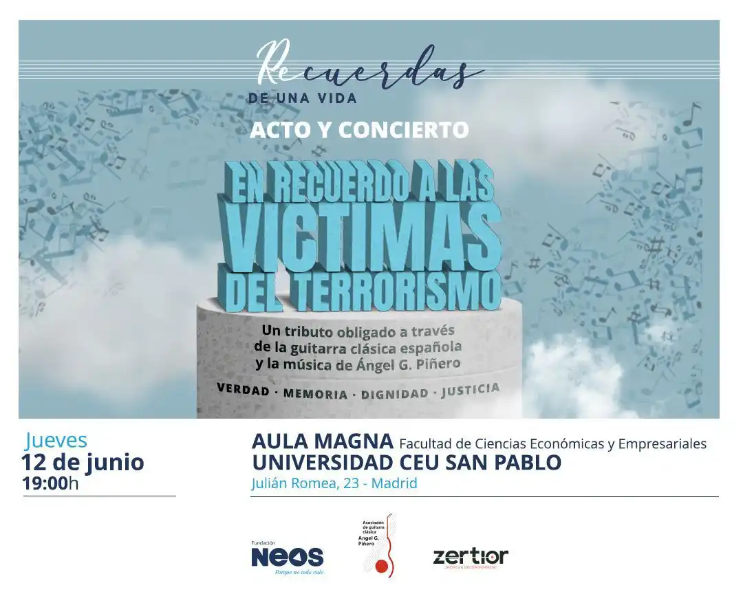 Image from NEOS España: NEOS organiza un acto y concierto en homenaje a las víctimas del terro...