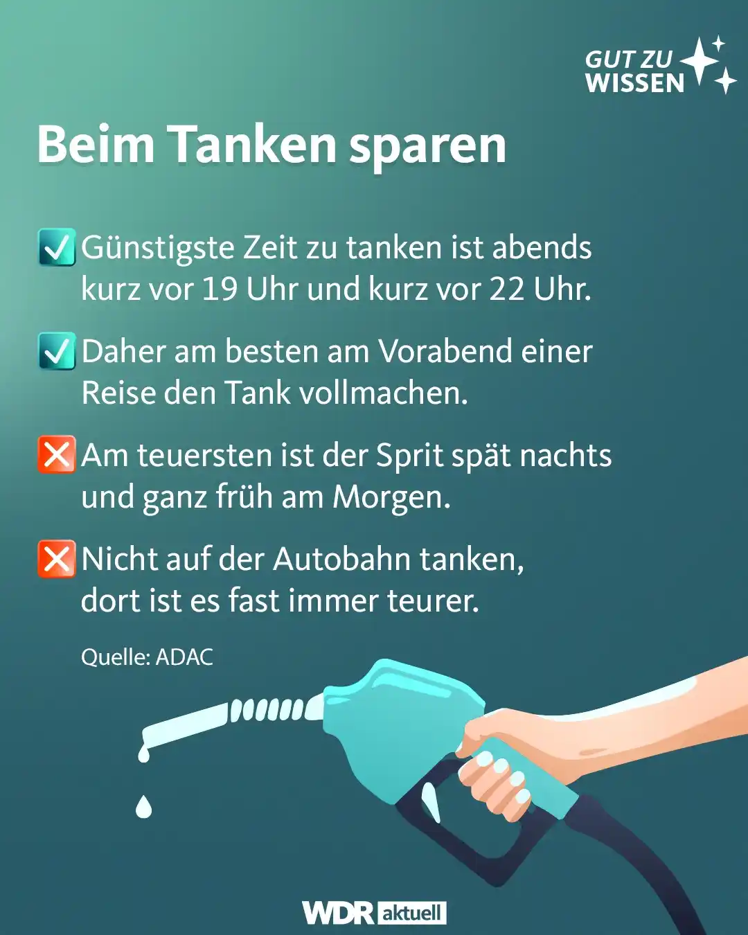 Image from WDR aktuell: *Nutzt ihr das lange Wochenende, um mit dem Auto wegzufahren?* ⛽ Akt...