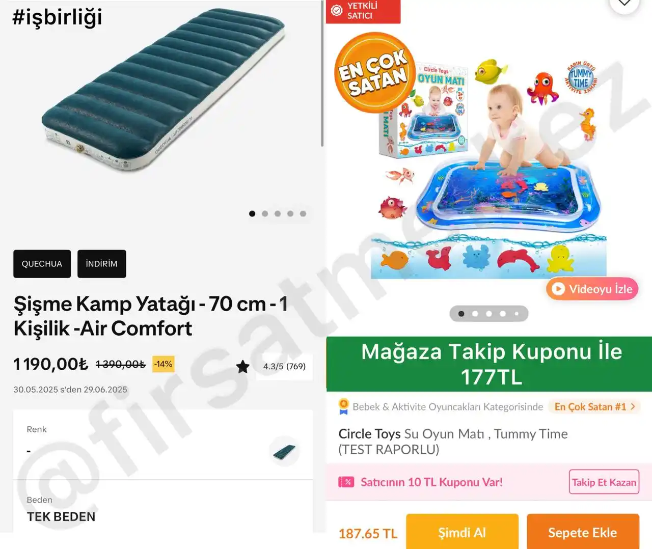 Image from İndirim Fırsat Merkezi: 🔥Quechua Şişme Kamp Yatağı 70Cm Tek Kişilik ✅1.190TL’ye Düştü - Dec...