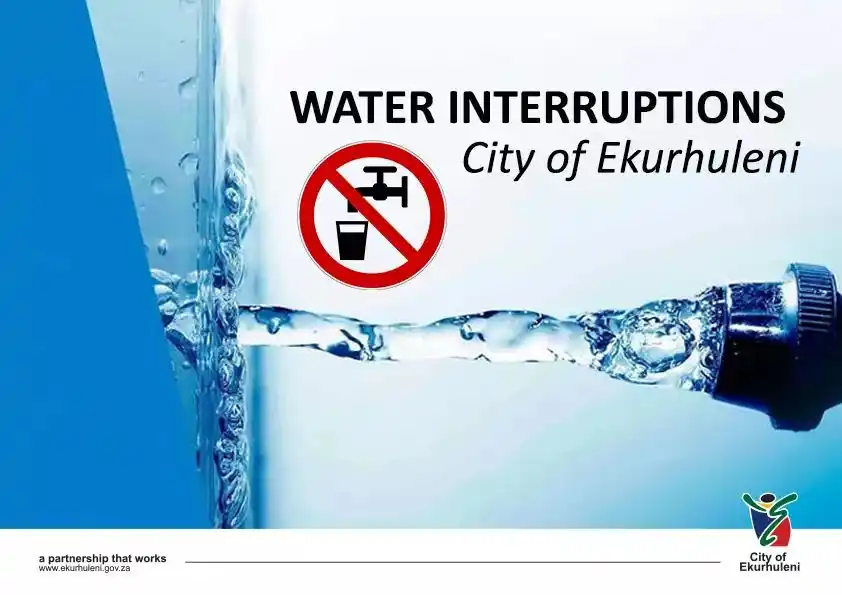 Image from City of Ekurhuleni: 💦RAND WATER PLANNED MAINTENANCE🛠️ Ekurhuleni will be affected by th...