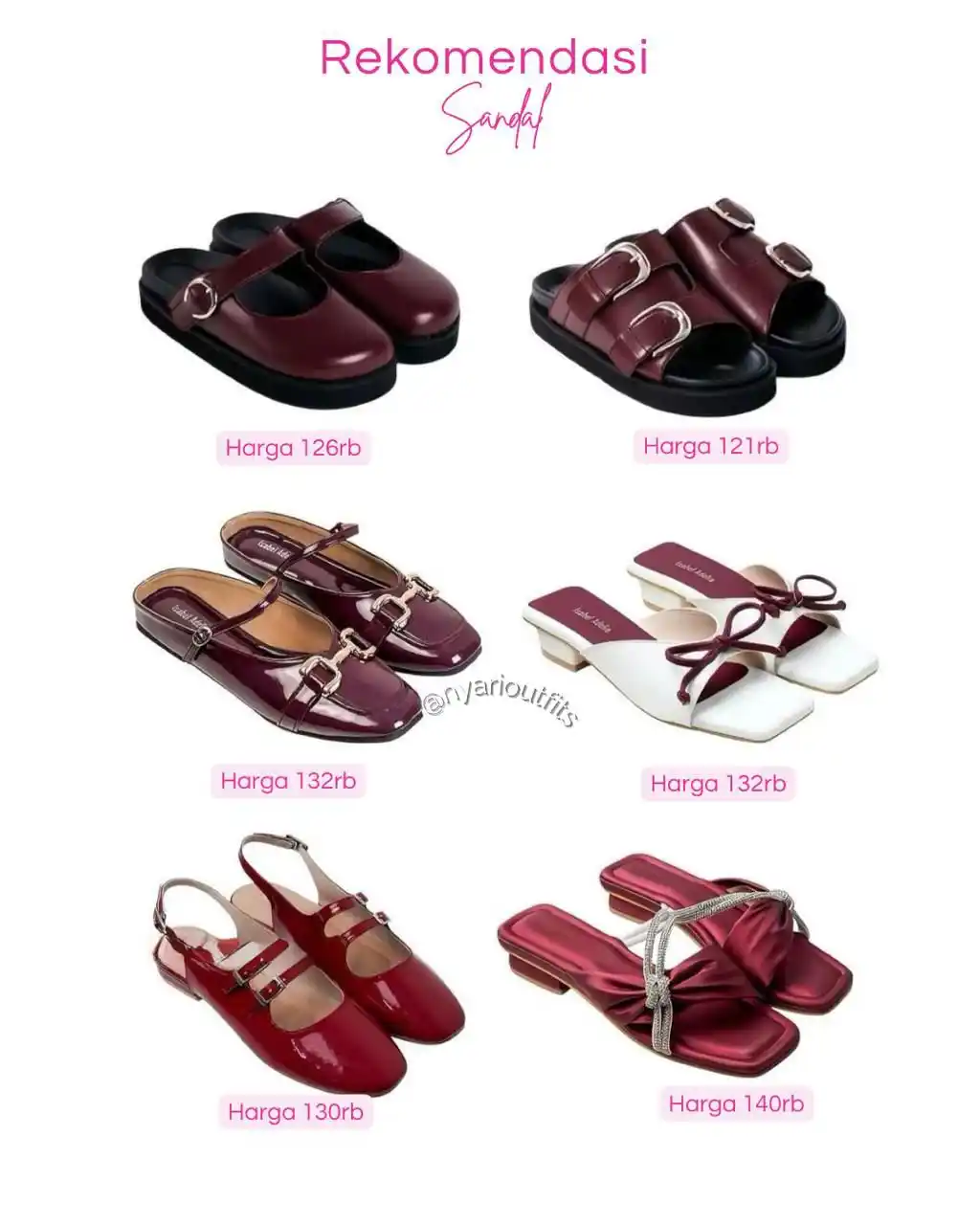 Image from NyariOutfits | OOTD Cewek & Rekomendasi Outfit Hijab: rekomendasi sandal 🫶✨ ini lanjutan yang diatas yaa ⤵️ 1. Mary https:/...