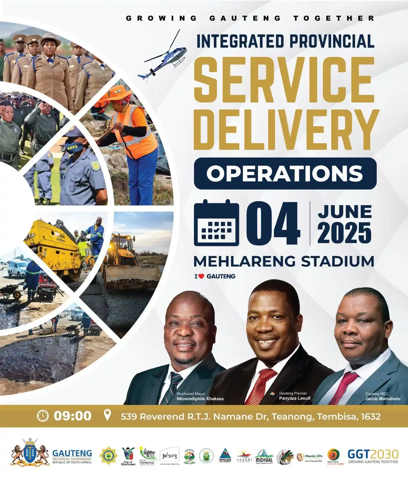 Image from City of Ekurhuleni: 📢 *REMINDER: Service Delivery in Action – Thembisa!* Don’t miss tomo...