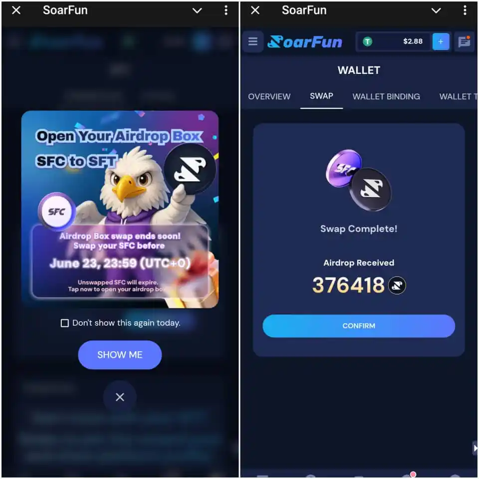 Image from JOSMART CRYPTO ARENA: *SoarFun swapping to SFT is now live*...