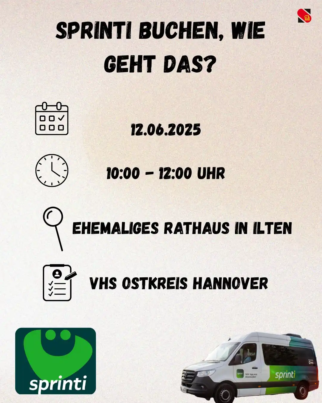 Image from Stadt Sehnde: 🎉 Sprinti buchen – aber wie? 🚌📱 Ihr wollt den Sprinti nutzen, seid ...