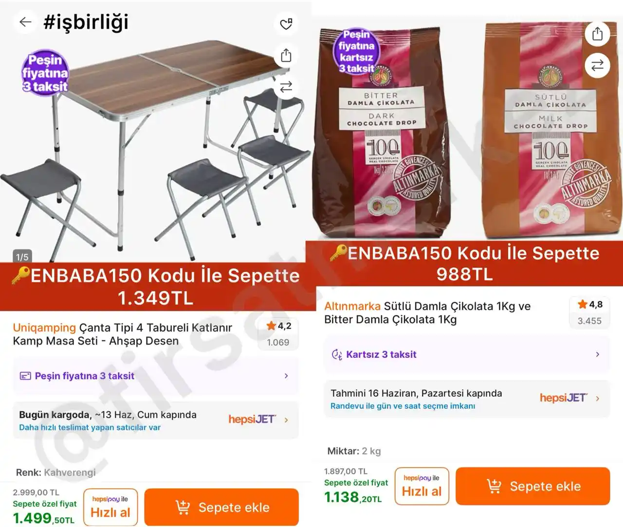Image from İndirim Fırsat Merkezi: 🔥Uniqamping Çanta Tipi 4 Tabureli Katlanır Kamp Masa Seti 🔑ENBABA1...
