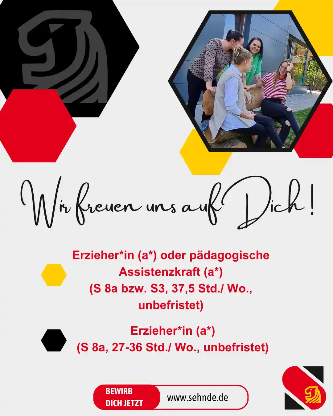Image from Stadt Sehnde: Wir freuen uns auf Dich ❗ 📌 Offene Stellen: -👨👧👦 Erzieher*in (a*...