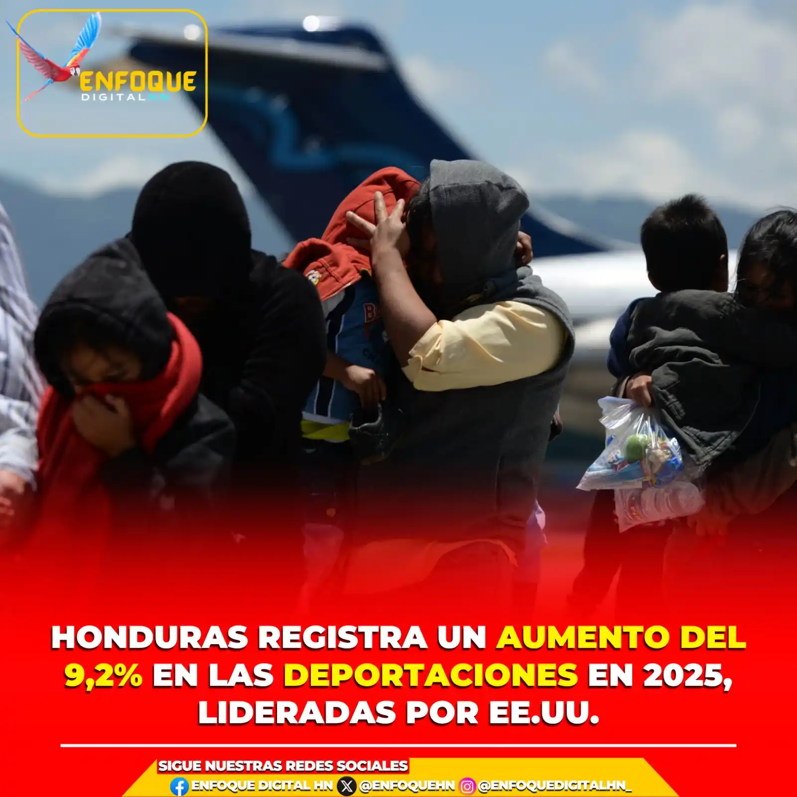 Image from Enfoque Digital HN: ATENCIÓN 🚨 || Las deportaciones de hondureños aumentaron un 9.2 % en ...