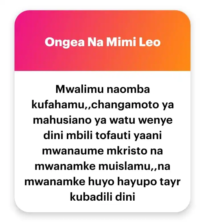 Image from 𝗢𝗧𝗛𝗨𝗠𝗔𝗡 𝗙𝗔𝗖𝗧: Bila shaka wewe ndo unampenda huyo Mwanamke, na kama ungekuwa unaelewa...