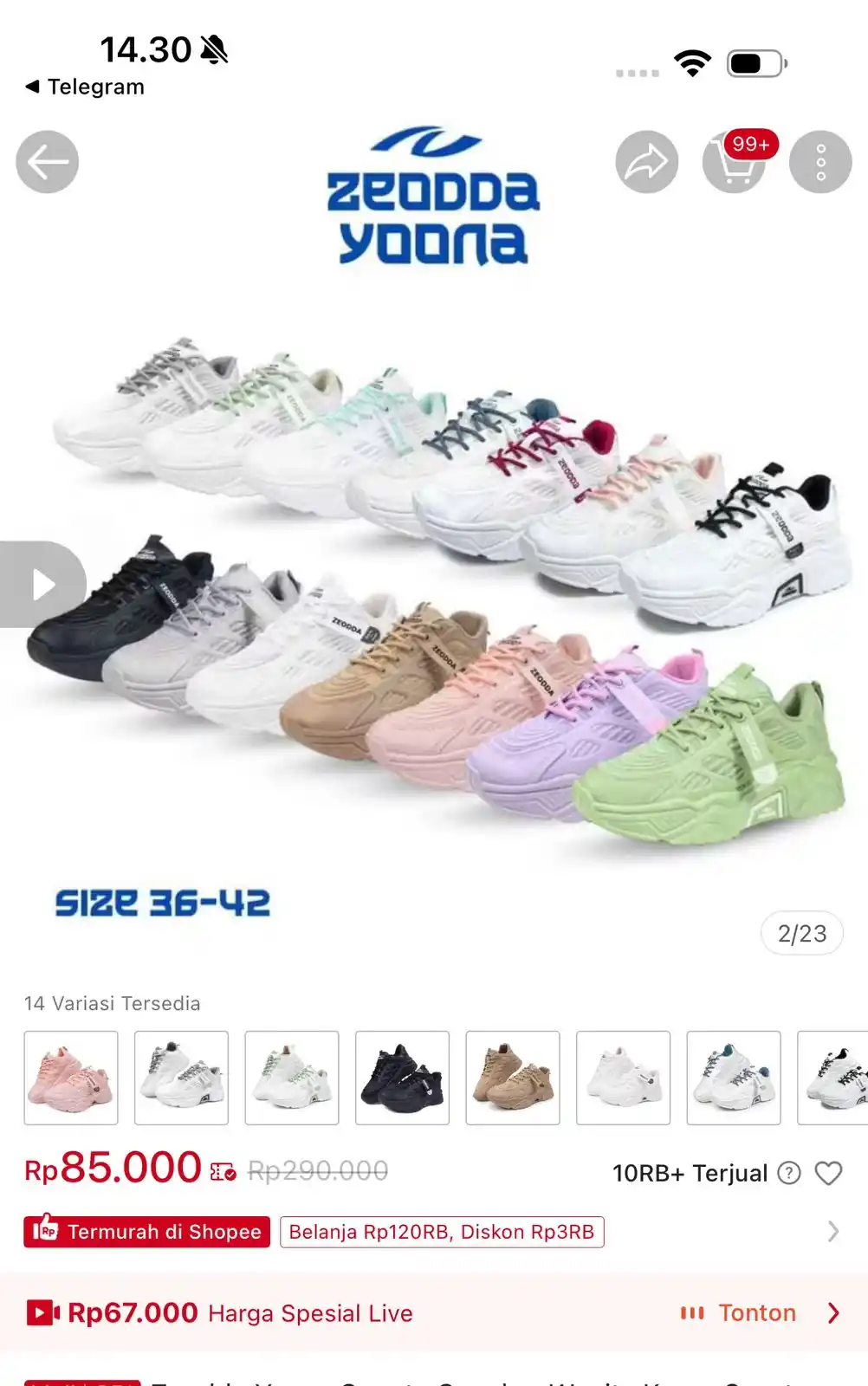 Image from DISKONAN PROMO SHOPEE👛 RACUN SHOPEE🎀 PROMO BELANJA ONLINE 🛒: Cek live!  Zeodda Yoona Sepatu Sneaker Wanita Korea Sporty Traning Jog...