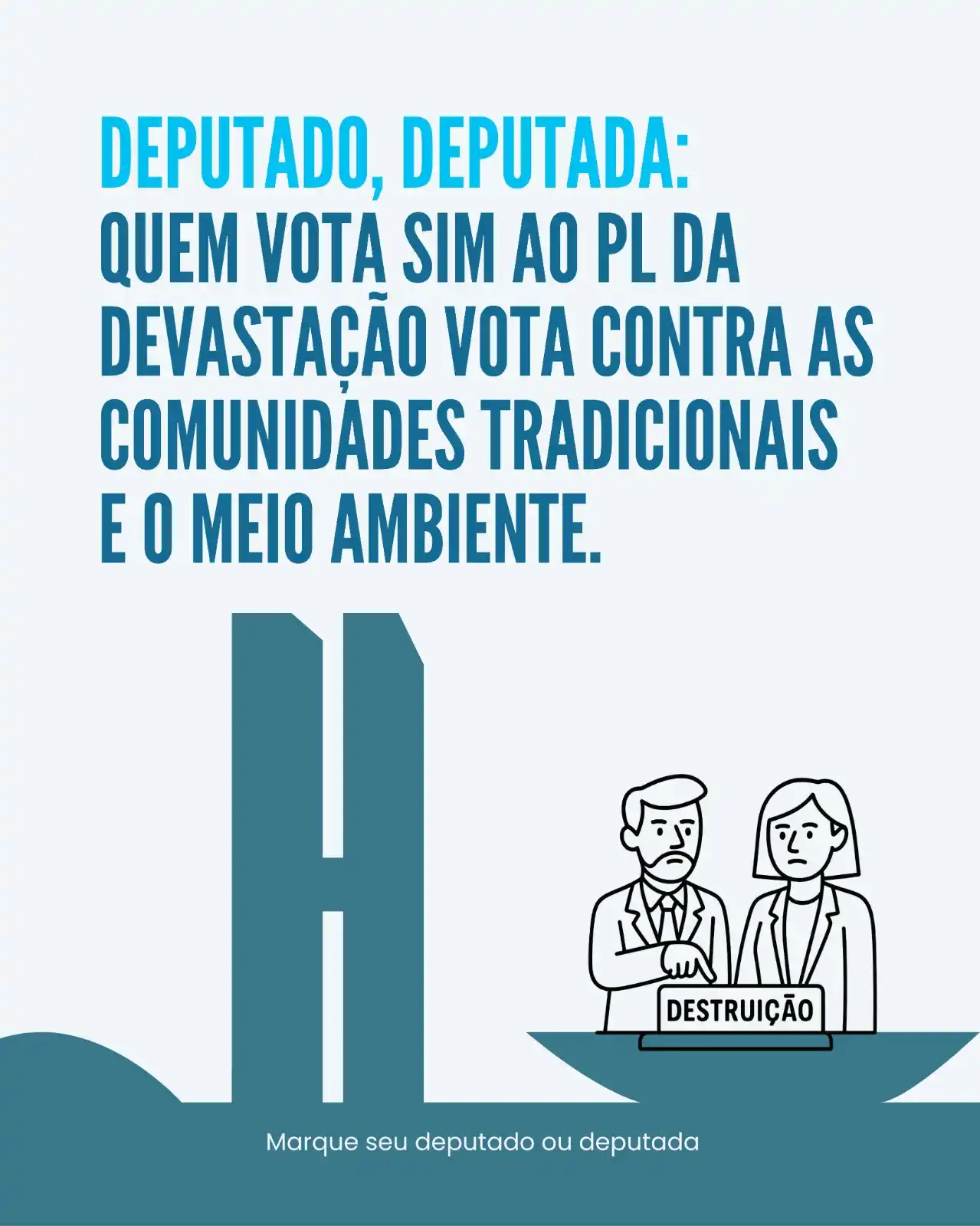 Image from Conselho Pastoral dos Pescadores e Pescadoras: 📣 Deputados e deputadas: o Brasil está de olho 👀 - O PL 2159/2021, c...