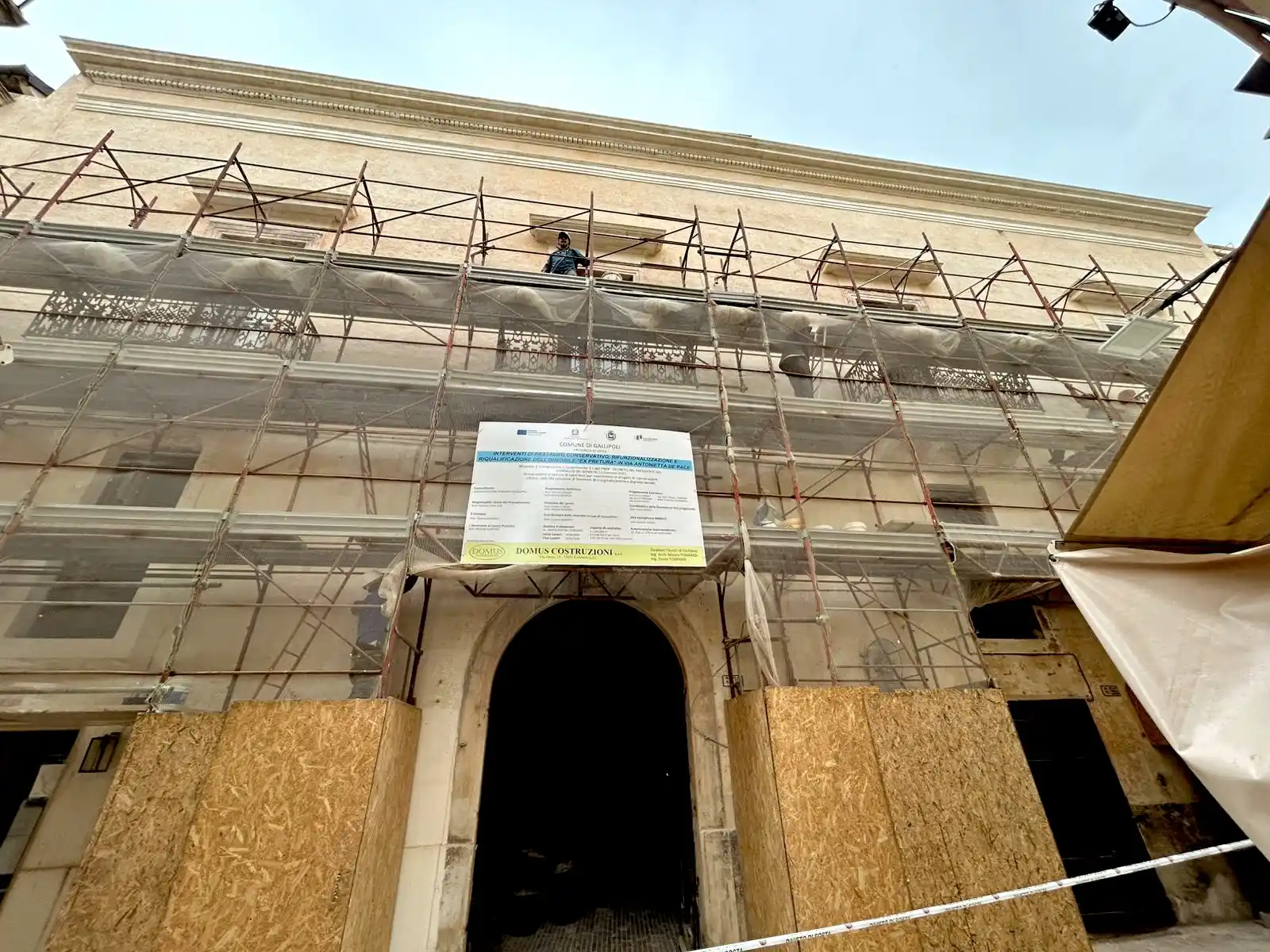 Image from LeccePrima.it: Ex pretura di Gallipoli, avanti a buon ritmo i lavori di restauro e ri...