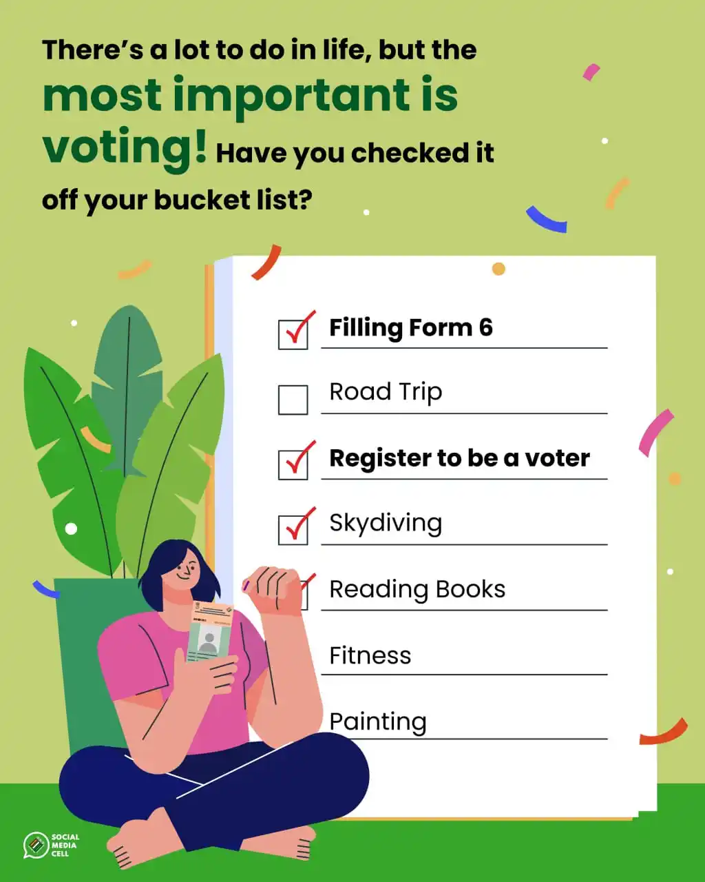 Image from Election Commission Of India: Filling Form 6 and registering to vote? Double ✔️ ✅ Your bucket list ...