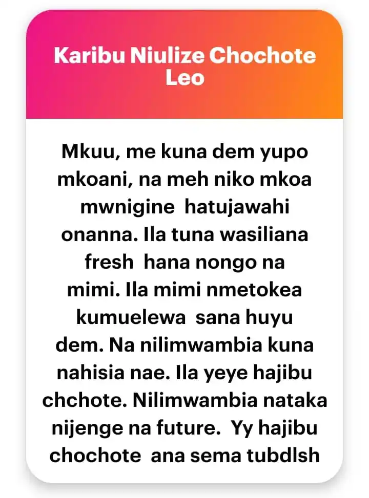 Image from 𝗢𝗧𝗛𝗨𝗠𝗔𝗡 𝗙𝗔𝗖𝗧: Mwanamke ambaye anakuheshimu na anakujali hata kama hajakuelewa kihisi...
