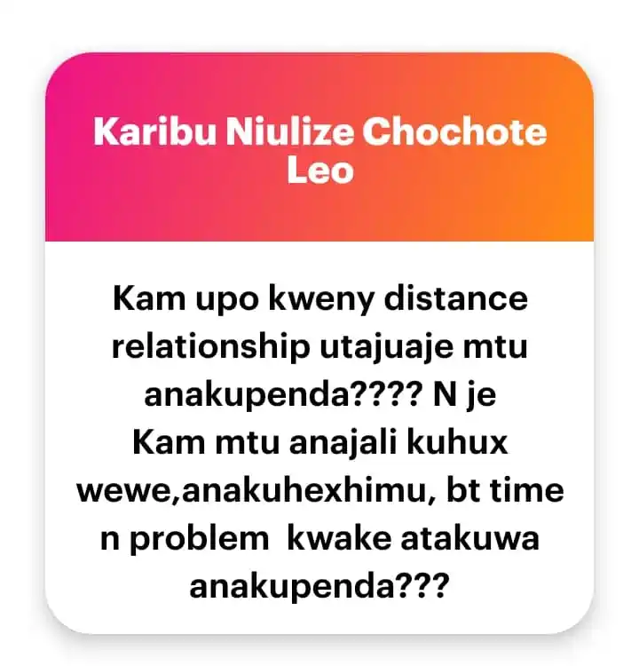 Image from ๐ข๐ง๐๐จ๐ ๐๐ก ๐๐๐๐ง: My friend Mwanaume hamuhudumii Mwanamke hasiyempenda, nishawahi Kusema...