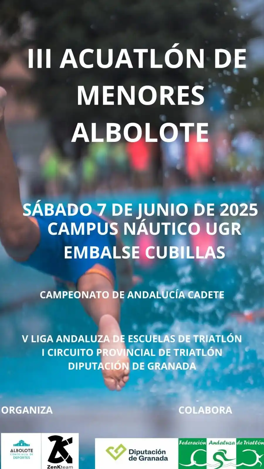 Image from Albolote Información: 📌 No te pierdas el III Acuatlón de Menores, que se celebrará este sáb...
