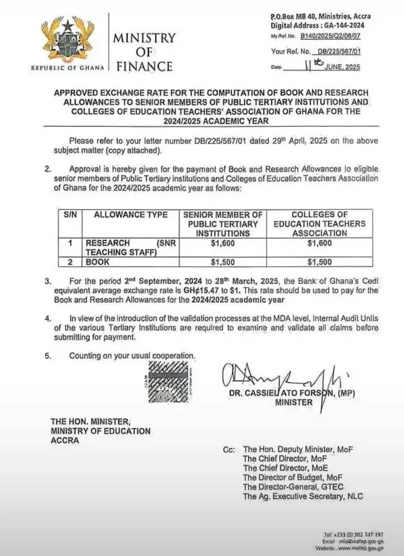 Image from SATELNEWS GH: The Book and Research Allowances for tertiary education sector workers...
