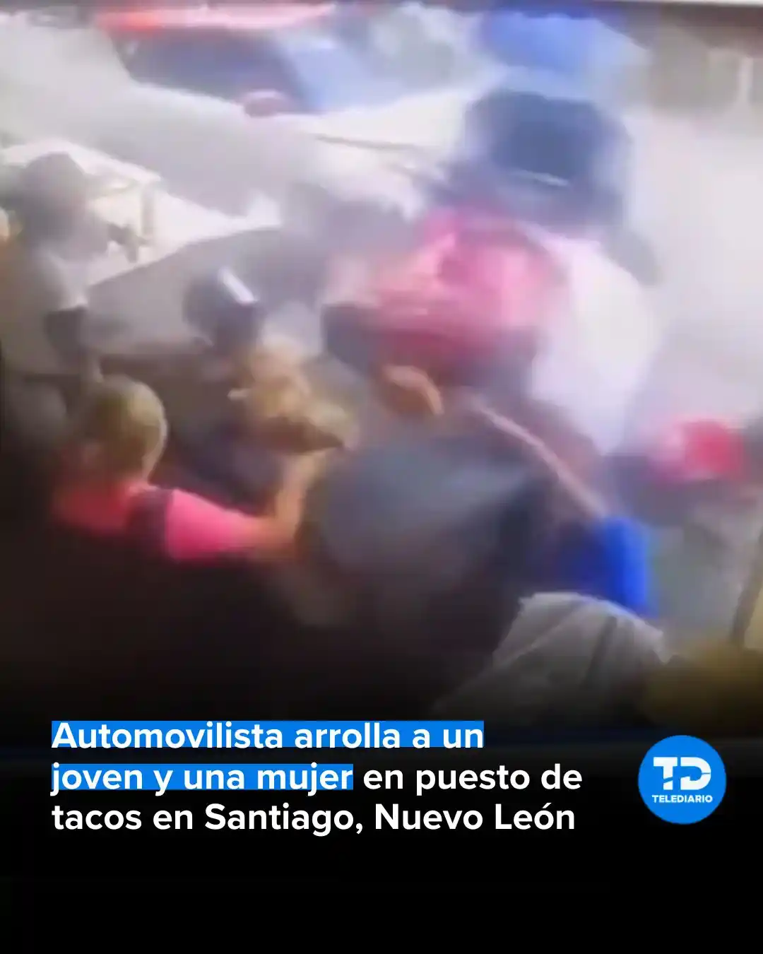 Image from TELEDIARIO MONTERREY📺🔵 #CercaDeTi: Un automovilista arrolló a un joven y una mujer mientras se encontraba...
