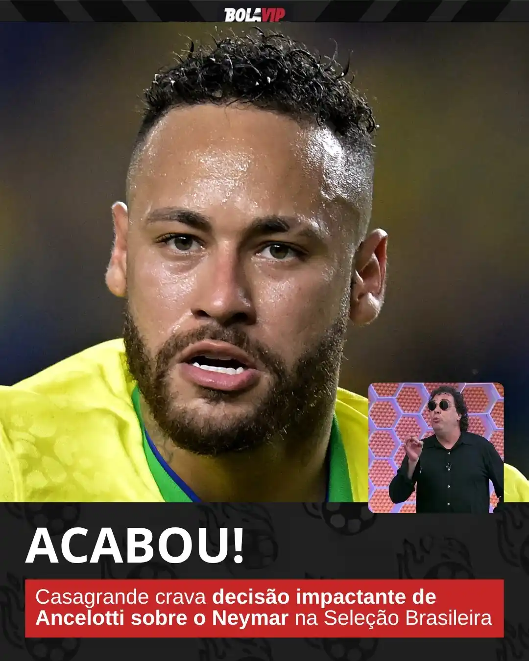 Image from Bolavip Brasil: Casagrande diz que a 'mamata' acabou para Neymar e as atitudes do atac...