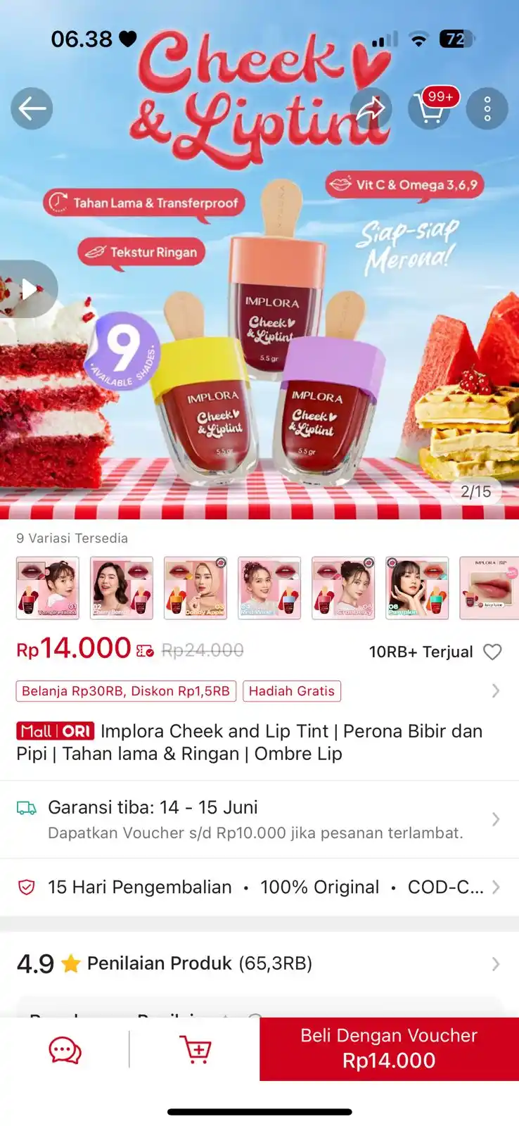 Image from Racun shopee 🛒🎀: Cepetttt liptint imploraaaaa https://s.shopee.co.id/AKOkw7eW0O...
