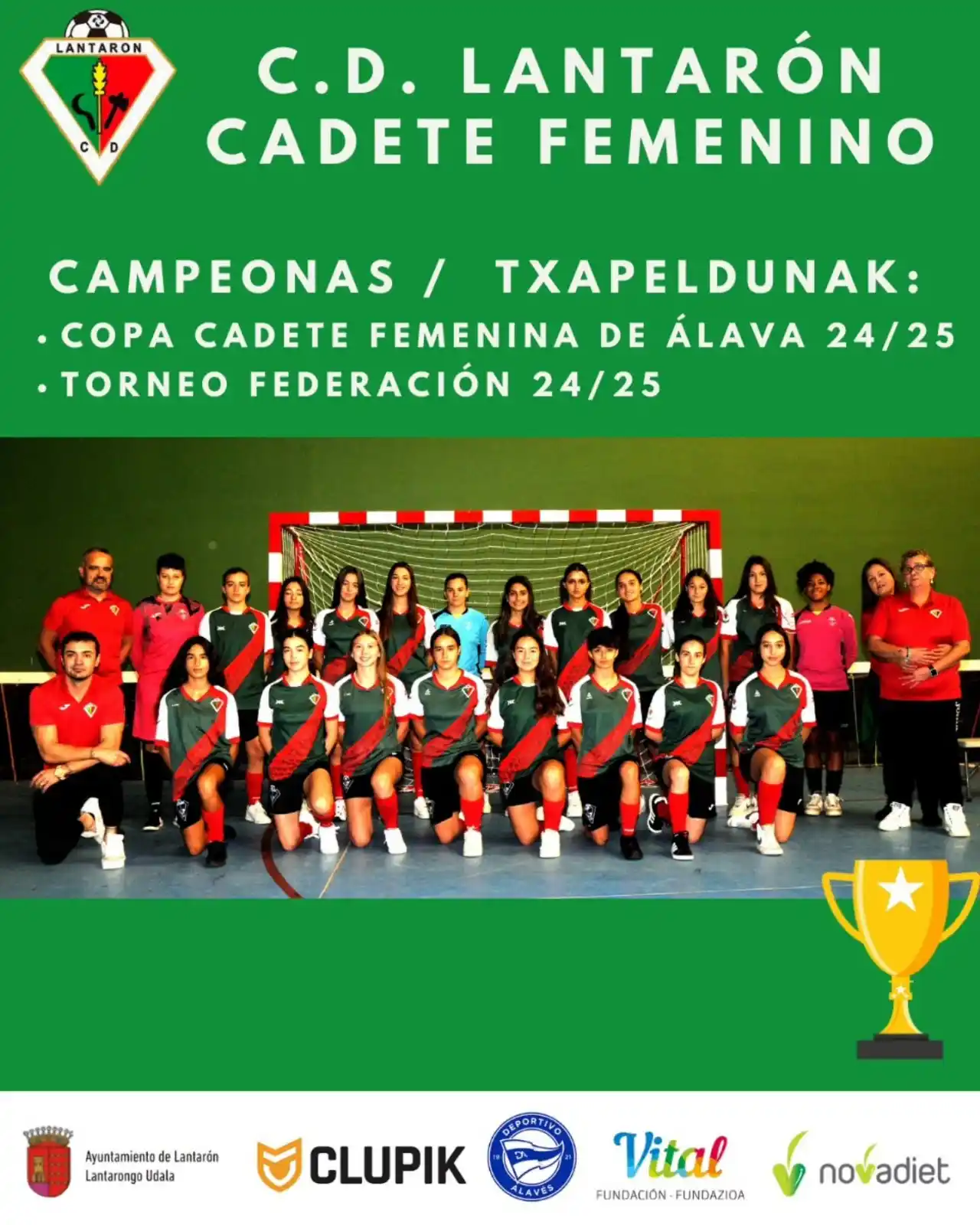 Image from SCV Mirandés: 🏆El equipo cadete femenino de la CD Lantarón quedan campeonas de la c...