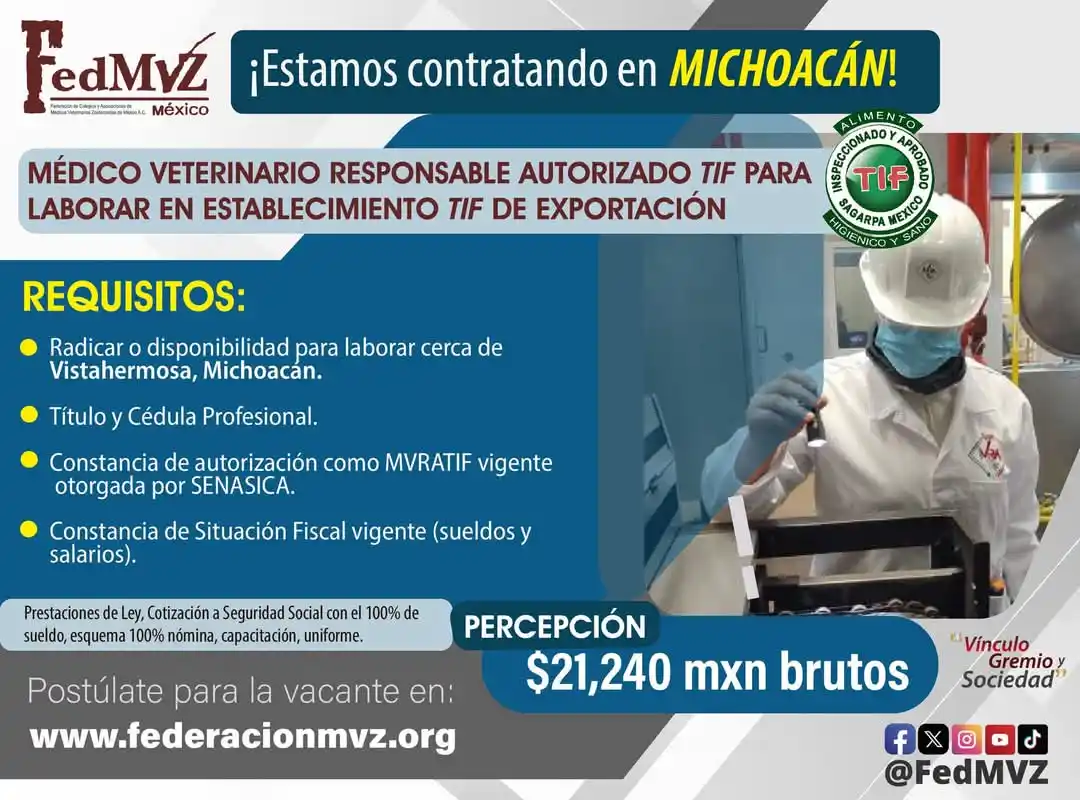 Image from FedMVZ: ¡Estamos contratando!📣 Vacantes *MVRATIF* para laborar en Establecim...