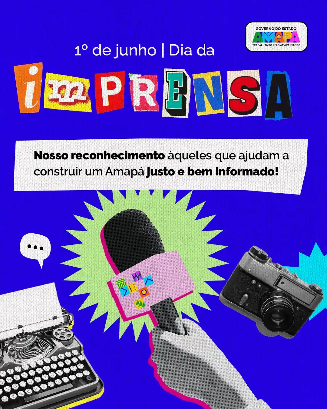 Image from Governo do Amapá : 🎙️🌎 Informação é essencial, e quem garante isso é a imprensa! O Gov...
