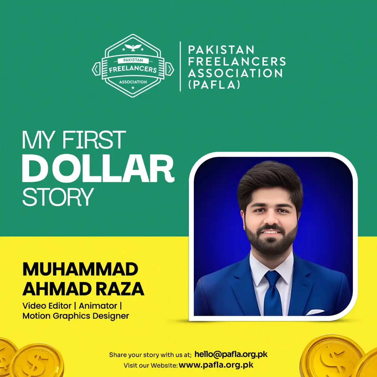 Image from PAFLA - Pakistan Freelancers Association: It wasn’t about the money. It was about believing in himself. He didn...