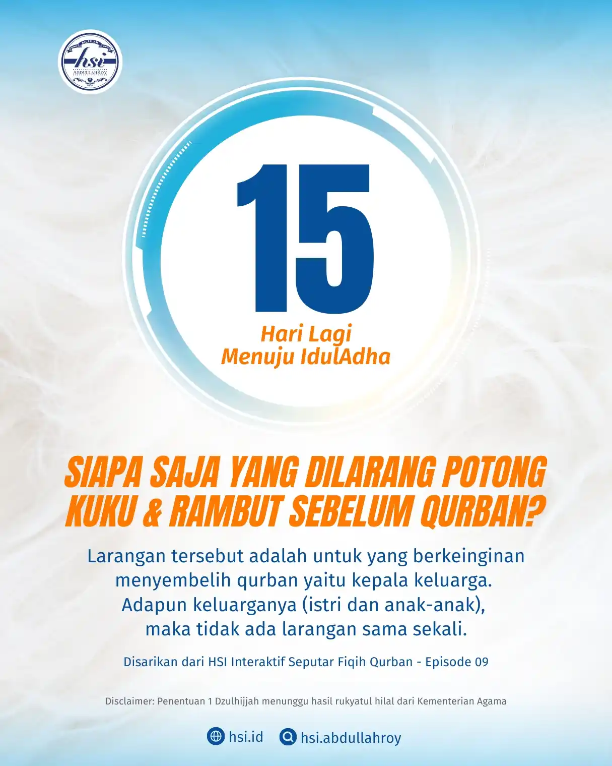 Image from HSI AbdullahRoy: Menjelang Iduladha, seringkali muncul pertanyaan: "Benarkah larangan m...