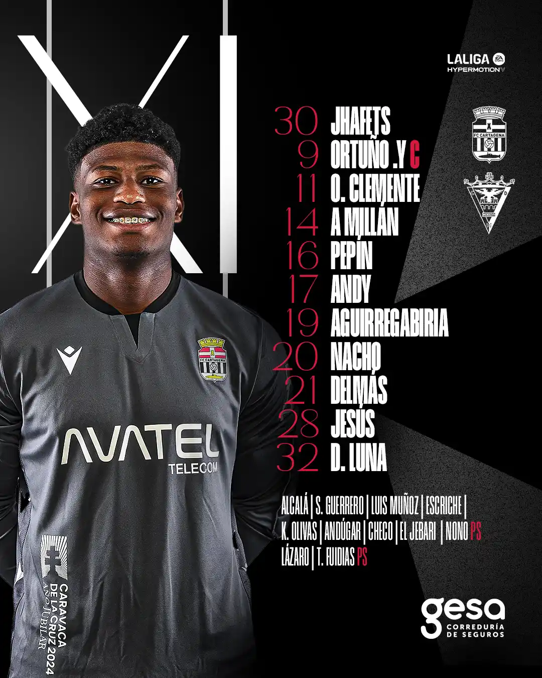 Image from SCV Mirandés: 👕Once del Cartagena <a class="text-blue-500 hover:underline cursor-...