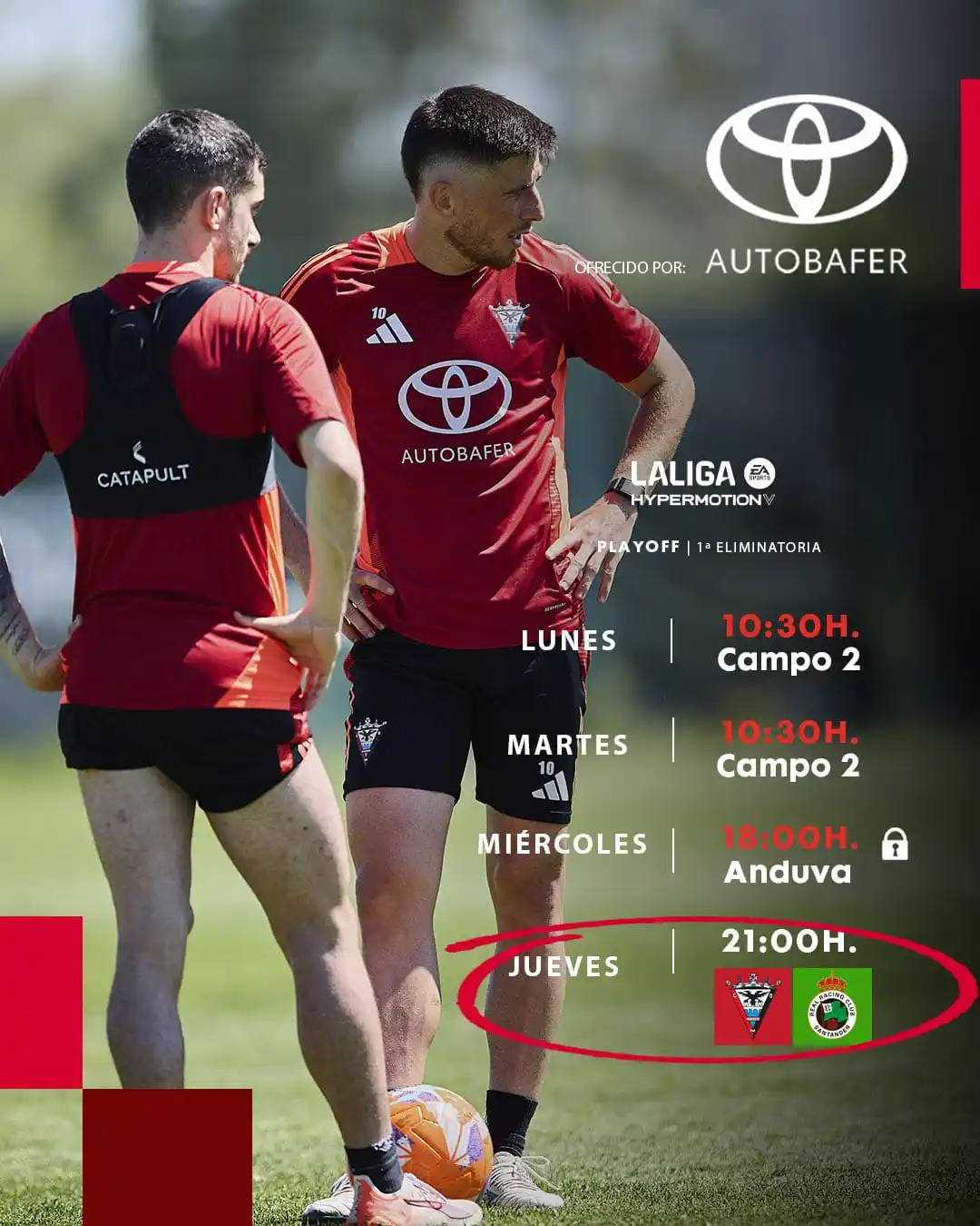 Image from SCV Mirandés: 🏋️ Plan semanal de entrenamientos del CD Mirandés <a class="text-bl...