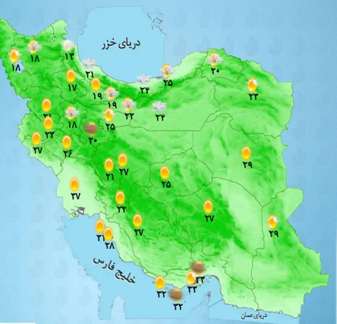 Image from پایگاه خبری تحلیلی دسترنج: رگبار و رعدوبرق در نیمه شمالی کشور  ⛈امروز برای برخی مناطق آذربایجان غ...