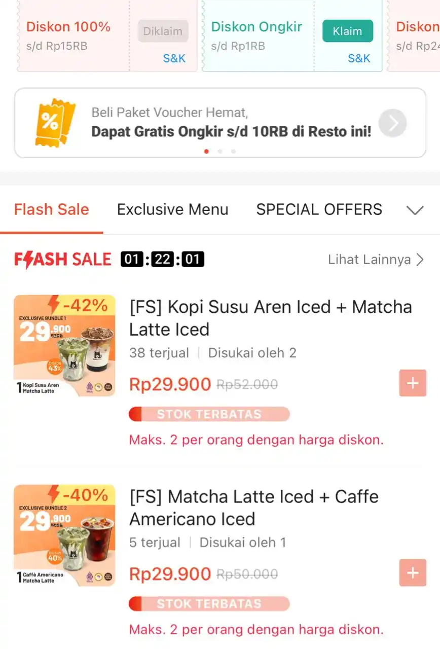 Image from Racun shopee 🛒🎀: Tomoro Coffee Flashsale Buy 1 Get 1☕️‼️ dapet Matcha Latte/ Kopi Susu...