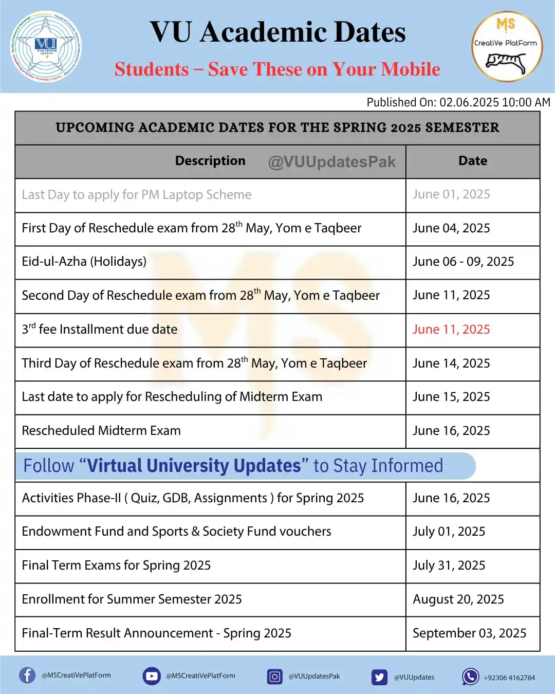 Image from Virtual University Updates๐ฅ: ๐๐ ๐๐๐๐๐๐ฆ๐ข๐ ๐๐๐ญ๐๐ฌ - ๐๐ง๐ ๐๐ฎ๐ง๐, ๐๐๐๐! _*Quota...